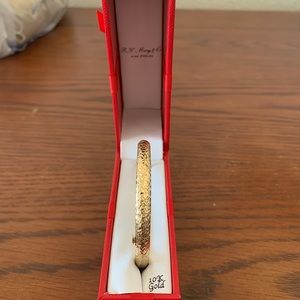 Macy’s Textured Bangle Bracelet in 10K Gold